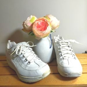 Skechers Y2K Shape Ups XF Energy Blast White Sneakers Leather Shoes